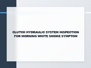 Inspect Hydraulic Systems for Smoke Symptoms